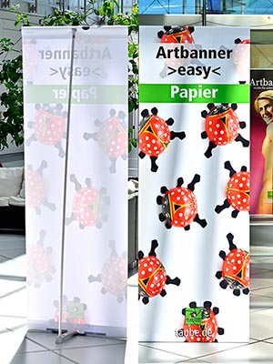 Papierbanner Vorder-+ Rückseite